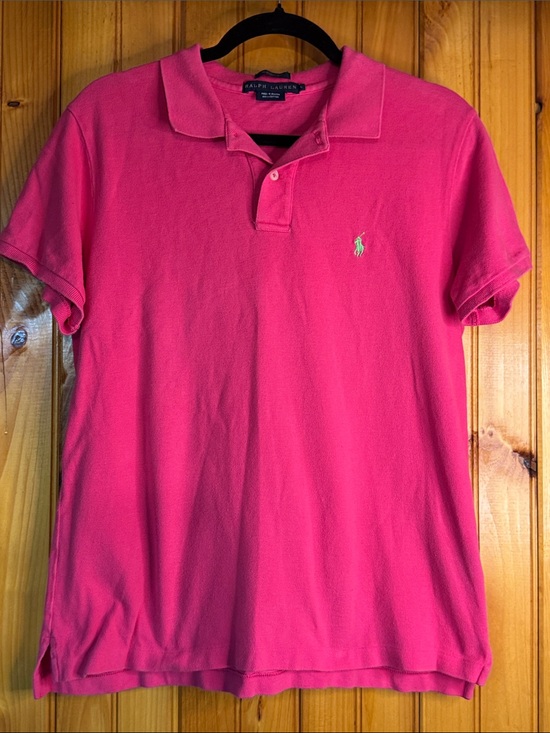 Ralph Lauren Tops - Ralph Lauren Classic Fit Women’s Hot Pink Polo with Lime Green Pony